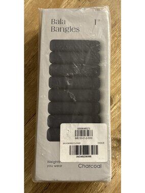 Bala Bangles 1 Pair (1 lb Each) Charcoal Wearable Wrist & Ankle Weights NEW